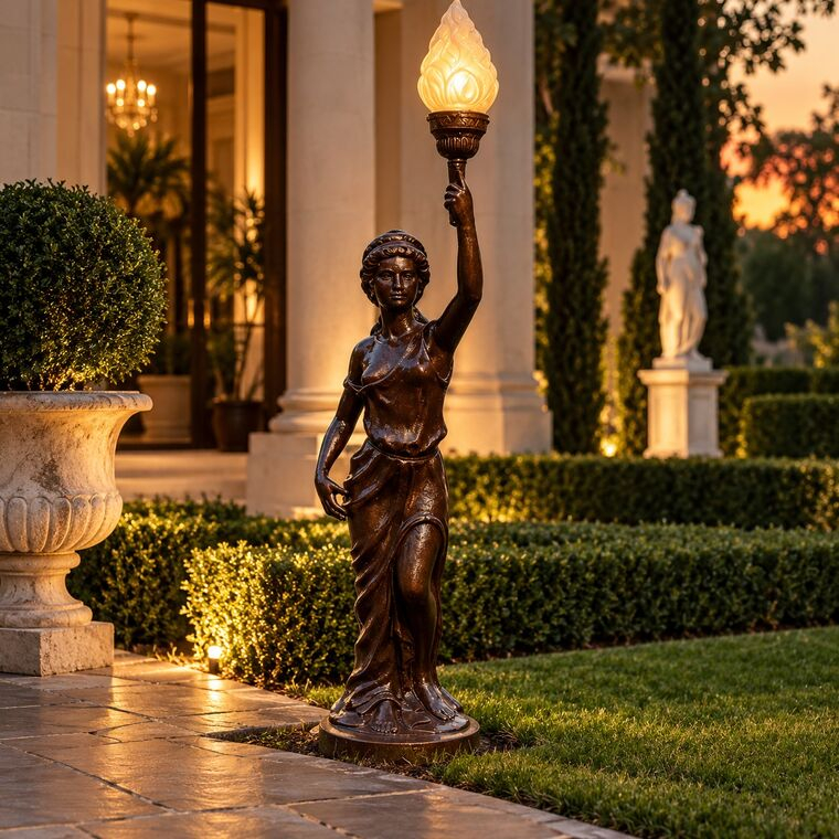 imagem do produto Escultura Lady Lumin�ria em Ferro Fundido 125cm - EF239E