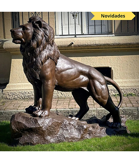 imagem de Escultura Leo Alto da Boa Vista em Bronze 160cm - EBZ695