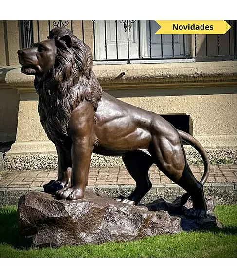 imagem de Escultura Leo Alto da Boa Vista em Bronze 160cm - EBZ695
