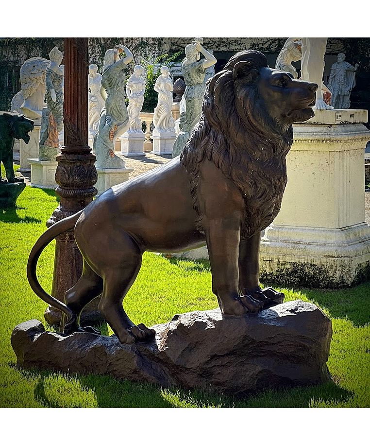 imagem do produto Escultura Le�o Alto da Boa Vista em Bronze 160cm - EBZ695