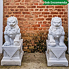 imagem do produto Escultura Le�o Chin�s em M�rmore 100cm EMP493 Tradi��o e Eleg�ncia Oriental