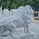 imagem do produto Escultura Le�o da Montanha Branco 140cm EMP270 For�a e Eleg�ncia Natural