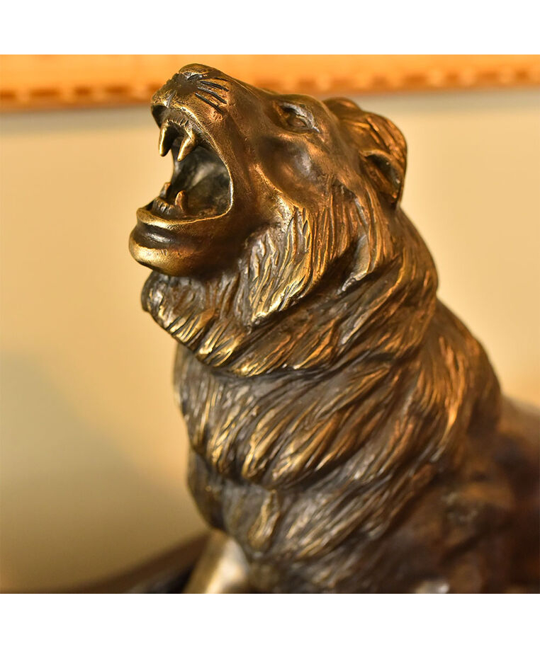 imagem do produto Escultura Le�o de Bronze 54cm - EBZ535