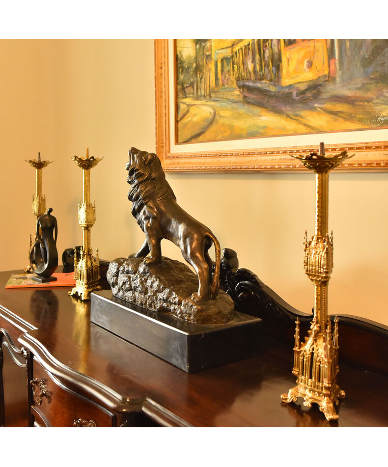 imagem do produto Escultura Le�o de Bronze 54cm - EBZ535