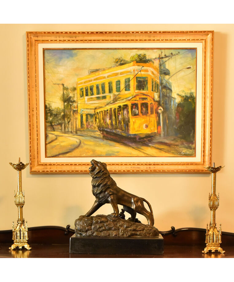 imagem do produto Escultura Le�o de Bronze 54cm - EBZ535