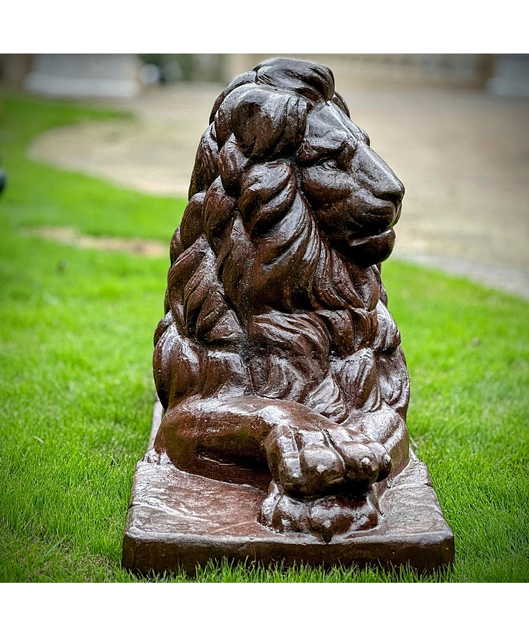 imagem do produto Escultura Le�o de Ferro Fundido 73cm VRF029E For�a e Presen�a