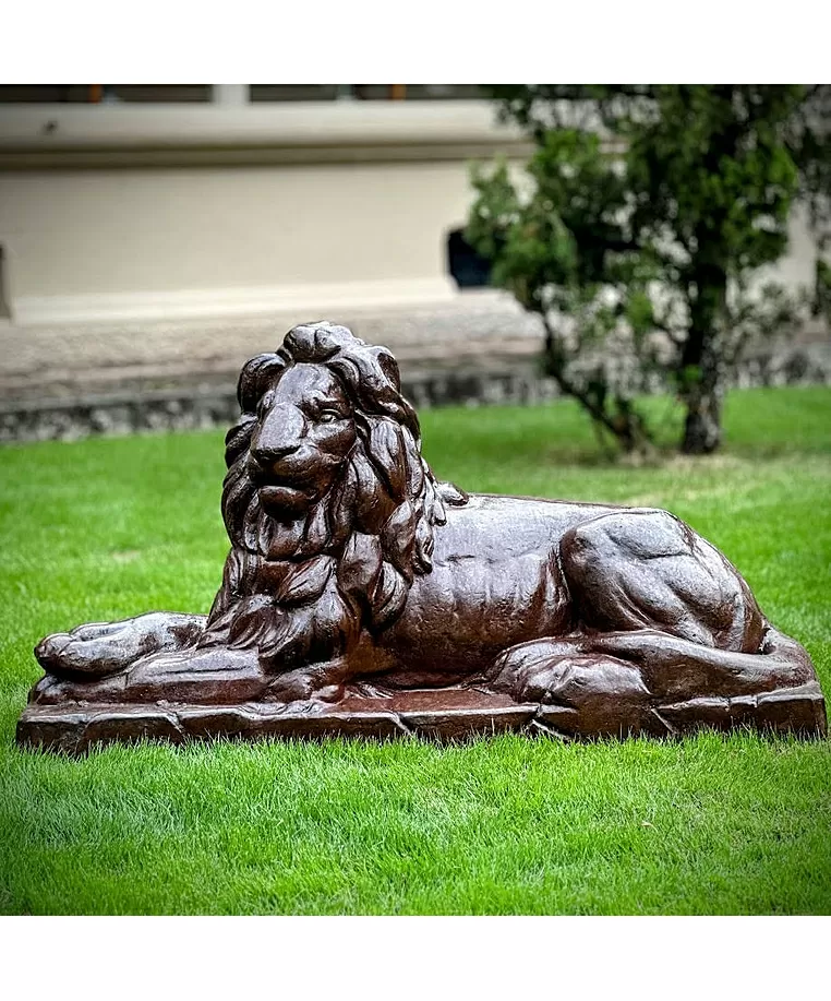 imagem do produto Escultura Le�o de Ferro Fundido 73cm VRF029E For�a e Presen�a