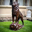 imagem do produto Escultura Le�o do Alto de Ferro Fundido 93cm - EF583