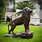 imagem do produto Escultura Le�o do Alto de Ferro Fundido 93cm - EF583