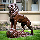 imagem do produto Escultura Le�o do Alto em Ferro Fundido 93cm EF583 Presen�a e Nobreza