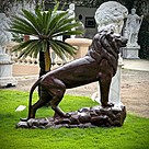 imagem do produto Escultura Le�o do Alto em Ferro Fundido 93cm EF583 Presen�a e Nobreza
