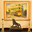imagem do produto Escultura Le�o em Bronze 54cm EBZ535 Eleg�ncia e Presen�a
