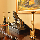 imagem do produto Escultura Le�o em Bronze 54cm EBZ535 Eleg�ncia e Presen�a