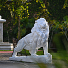 imagem do produto Escultura Le�o em M�rmore Branco 145cm - EMP450