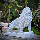 imagem do produto Escultura Le�o em M�rmore Branco 145cm - EMP450