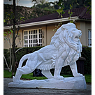 imagem do produto Escultura Le�o em M�rmore Branco 145cm - EMP450