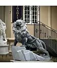 imagem do produto Escultura Le�o em M�rmore Preto 170cm - EMP547E Presen�a Imponente