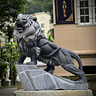 imagem do produto Escultura Le�o em M�rmore Preto 170cm - EMP547E