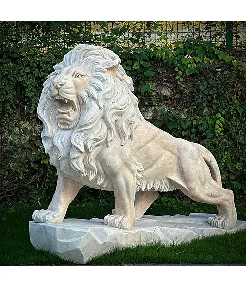 imagem de Escultura Leo em Mrmore Rosa 145cm - EMP449E