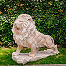 imagem do produto Escultura Le�o em M�rmore Rosa 145cm - EMP449E Presen�a Sofisticada