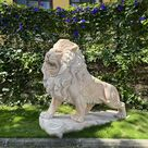 imagem do produto Escultura Le�o em M�rmore Rosa 145cm - EMP449E