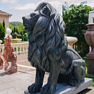 imagem do produto Escultura Le�o Majestoso em M�rmore Preto 170cm - EMP770D Projetos de Alto Padr�o