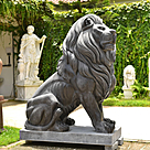 imagem do produto Escultura Le�o Majestoso em M�rmore Preto 170cm - EMP770D Projetos de Alto Padr�o