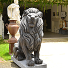 imagem do produto Escultura Le�o Majestoso em M�rmore Preto 170cm - EMP770D Projetos de Alto Padr�o