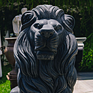 imagem do produto Escultura Le�o Majestoso em M�rmore Preto 170cm - EMP770D Projetos de Alto Padr�o