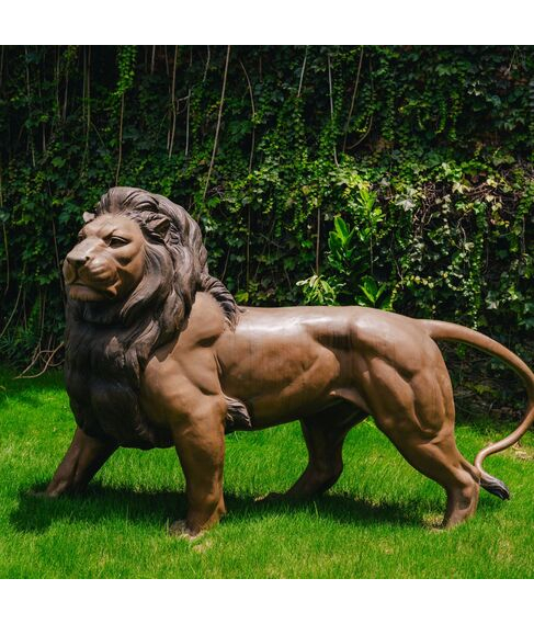 imagem de Escultura Leão Praça da Republica Paris em Bronze 125cm - EBZ392