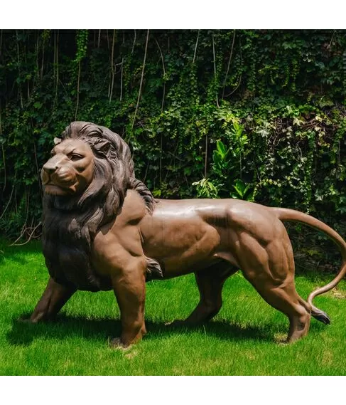 imagem de Escultura Leão Praça da Republica Paris em Bronze 125cm - EBZ392 Obra Imponente