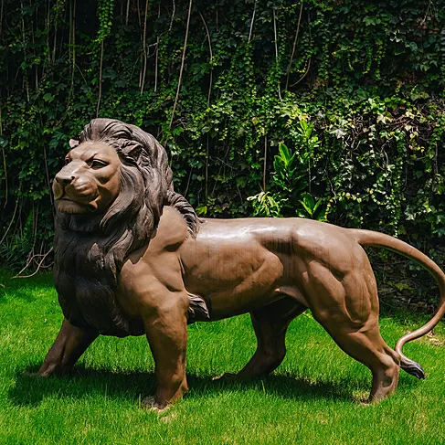 imagem de Escultura Leão Praça da Republica Paris em Bronze 125cm - EBZ392 Obra Imponente