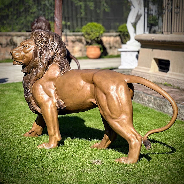 imagem do produto Escultura Le�o Pra�a da Republica Paris em Bronze 125cm - EBZ392 Obra Imponente