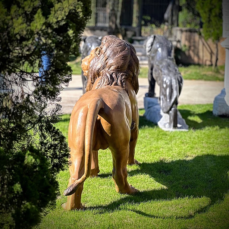 imagem do produto Escultura Le�o Pra�a da Republica Paris em Bronze 125cm - EBZ392 Obra Imponente