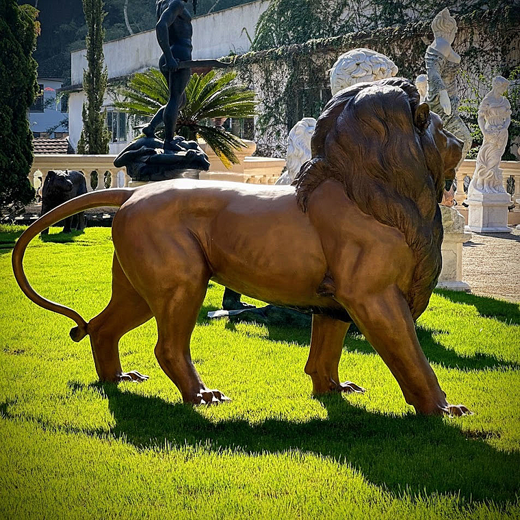 imagem do produto Escultura Le�o Pra�a da Republica Paris em Bronze 125cm - EBZ392 Obra Imponente