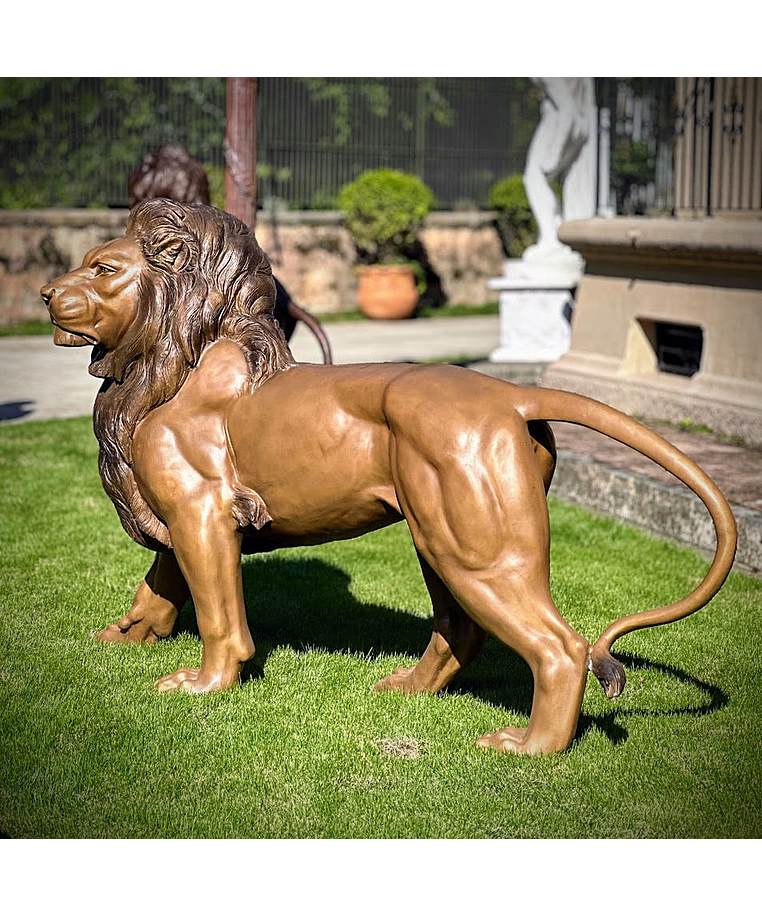 imagem do produto Escultura Le�o Pra�a da Republica Paris em Bronze 125cm - EBZ392