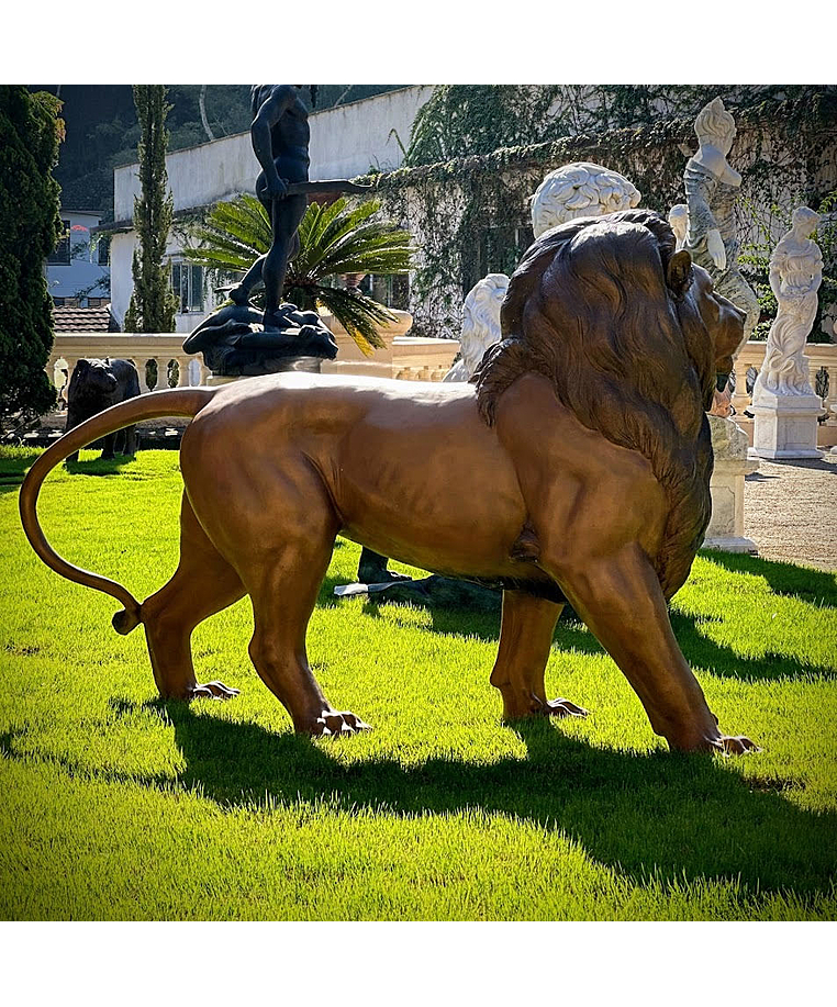 imagem do produto Escultura Le�o Pra�a da Republica Paris em Bronze 125cm - EBZ392