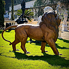 imagem do produto Escultura Le�o Pra�a da Republica Paris em Bronze 125cm - EBZ392