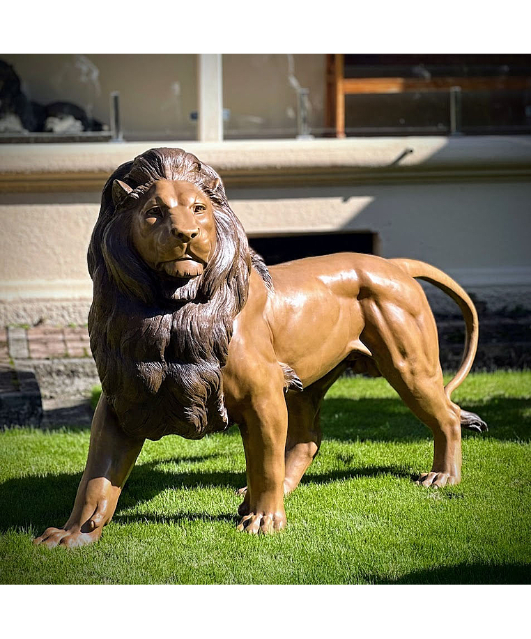 imagem do produto Escultura Le�o Pra�a da Republica Paris em Bronze 125cm - EBZ392