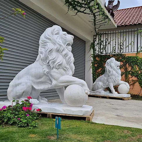 imagem de Escultura Leões do Palácio Monroe 145cm EMP489 Imponência e Tradição