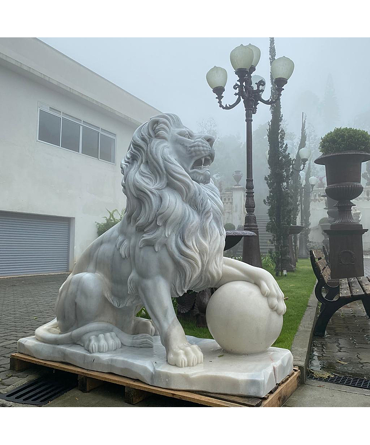 imagem do produto Escultura Le�es do Pal�cio Monroe 145cm EMP489 Impon�ncia e Tradi��o
