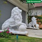 imagem do produto Escultura Le�es do Pal�cio Monroe 145cm EMP489 Impon�ncia e Tradi��o