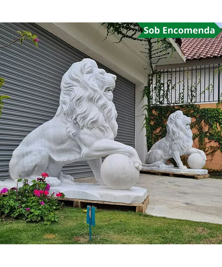 imagem do produto Escultura Le�es do Pal�cio Monroe 145cm EMP489 Impon�ncia e Tradi��o