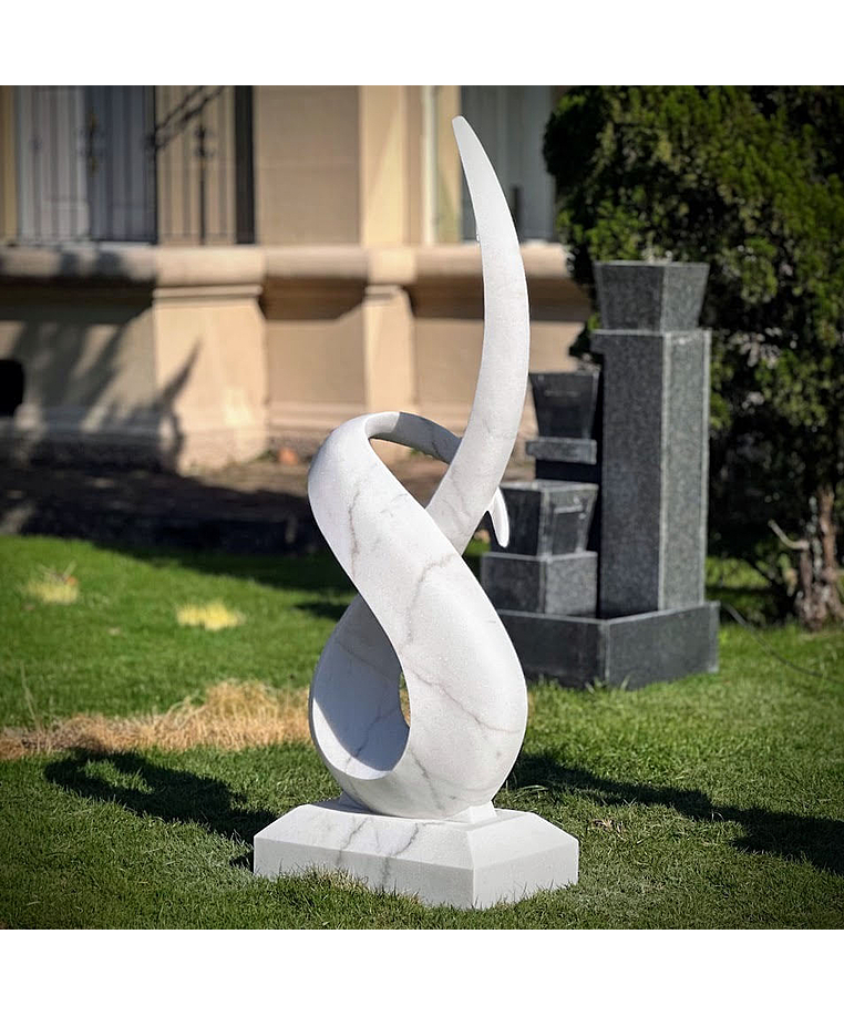 imagem do produto Escultura Linha Cont�nua M�rmore Branco 150cm - EMP723 Arte Escult�rica de Luxo 