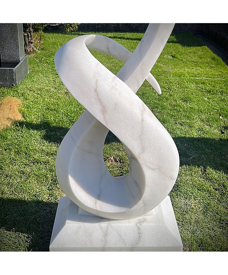 imagem do produto Escultura Linha Cont�nua M�rmore Branco 150cm - EMP723 Arte Escult�rica de Luxo 