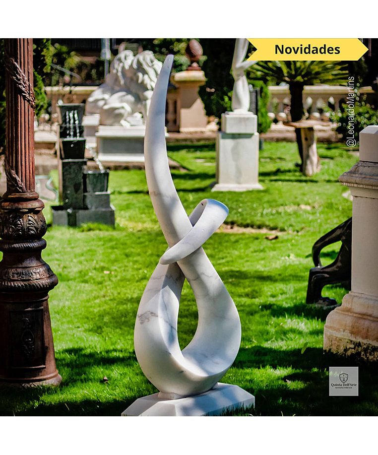 imagem do produto Escultura Linha Cont�nua M�rmore Branco 150cm - EMP723 Arte Escult�rica de Luxo 