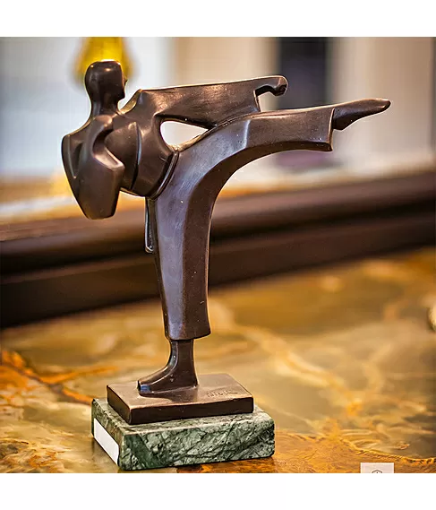 imagem de Escultura Lutador by Nick em Bronze 20cm EBZ322 Força e Expressão Artística