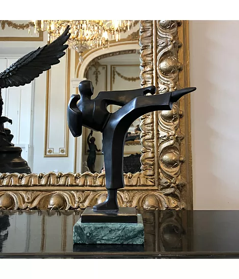 imagem de Escultura Lutador by Nick em Bronze 20cm EBZ322 Força e Expressão Artística