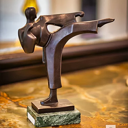 imagem de Escultura Lutador by Nick em Bronze 20cm EBZ322 Força e Expressão Artística