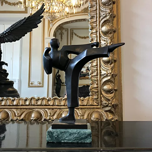 imagem de Escultura Lutador by Nick em Bronze 20cm EBZ322 Força e Expressão Artística